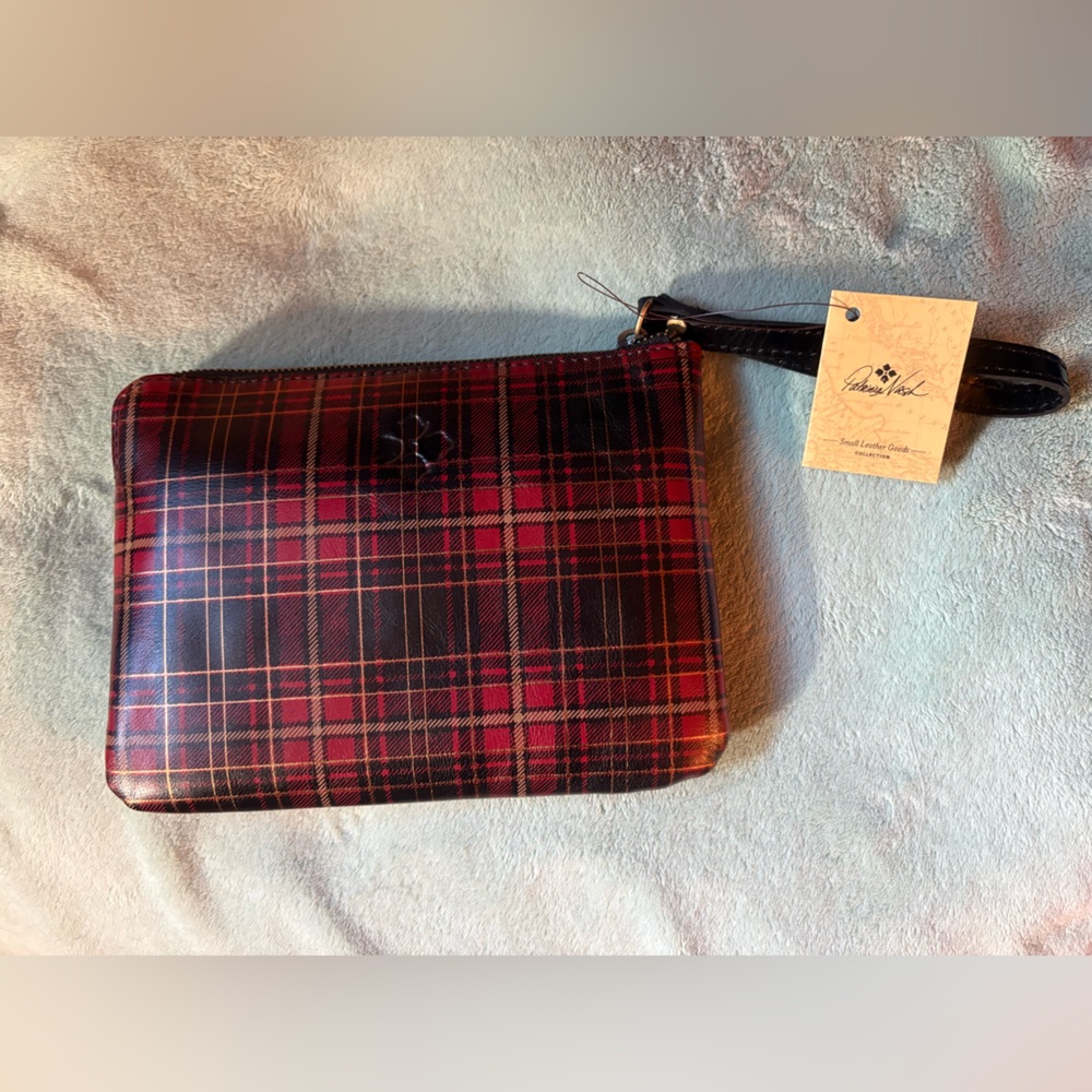New Patricia Nash Tartan Leather Wristlet